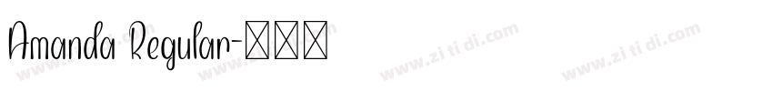 Amanda Regular字体转换